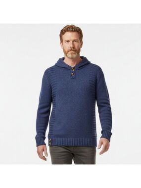 Vintage Bench Blue Knit Hooded Sweater Men’s Size Large